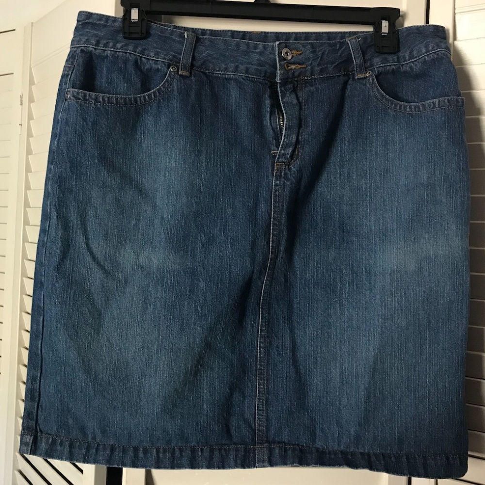 Medium Wash Denim Skirt